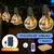 Imagem do Solar String Lights com lâmpadas LED inquebráveis, intempéries penduradas luzes, luzes ao ar livre do pátio.