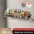 1/2 pçs sem perfurador rack de especiarias fixado na parede cozinha organizada. - comprar online