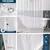 Cortina de chuveiro transparente à prova d'água, cortinas de banho de plástico branco. - Lar ideal