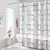 Cortina de chuveiro transparente à prova d'água, cortinas de banho de plástico branco. - Lar ideal