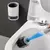 Conjunto de escova de vaso sanitário recarregável, detergente, montado na pare