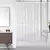 Cortina de chuveiro transparente à prova d'água, cortinas de banho de plástico branco. - comprar online