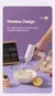 Misturador de alimentos elétrico sem fio portátil, 3 velocidades, batedor de ovos, massa de cozimento, bolo, creme, leite. - loja online