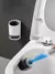 Conjunto de escova de vaso sanitário recarregável, detergente, montado na pare - Lar ideal