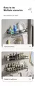 Imagem do 1/2 pçs sem perfurador rack de especiarias fixado na parede cozinha organizada.