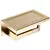 Conjunto de acessórios de banheiro dourado escovado, suporte de escova de vaso - Lar ideal