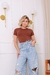 Blusa Básica Manga Dobrada - comprar online
