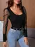 Blusa de Malha Feminina – Manga Puff e Estilo