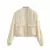 Jaqueta curta casacos vintage manga longa botão frontal casual feminino - Vezzystore