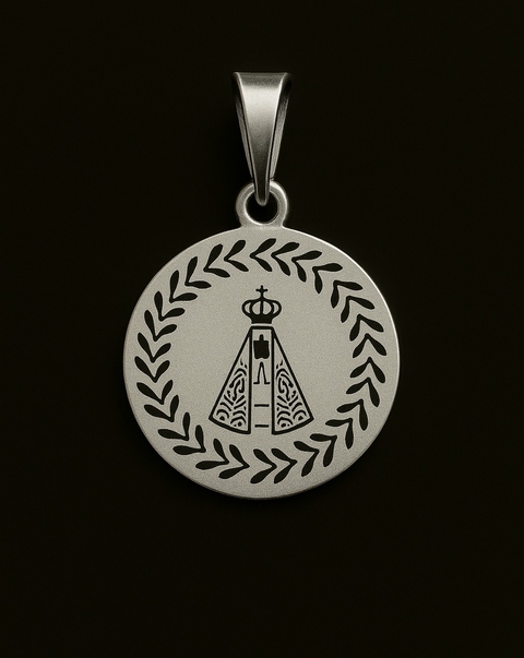 Pingente Nossa Senhora Aparecida com Ramos – Prata 925 - comprar online