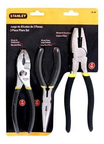 Juego De 3 Pinzas Para Electricista Stanley Sta-90-709