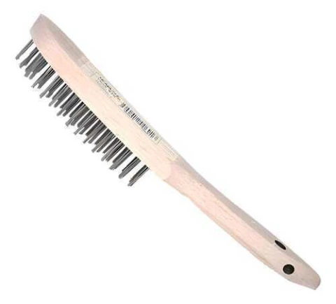 Cepillo De Alambre De Acero Inox Mango Madera Austromex 970