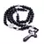 Qigo religioso de madeira antigo preto cruz rosário pingente colares jesus sant - comprar online