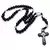Qigo religioso de madeira antigo preto cruz rosário pingente colares jesus sant na internet