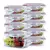 KIT 10 Potes de Vidro Retangular com Tampa Hermética 370ml na internet