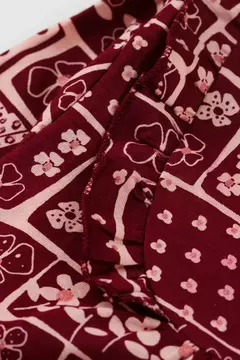 Conjunto Blusa Estampada Infantil Menina Elian Bordô na internet
