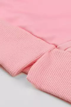 Conjunto Blusão e Legging Suede Infantil Menina Milli&Nina Rosa - Fantástico mundo