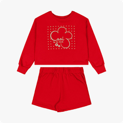 Conjunto Moletom Juvenil Kely Kety Blusão Estampa Cool e Short na internet