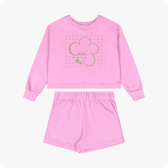 Conjunto Moletom Juvenil Kely Kety Blusão Estampa Cool e Short - comprar online