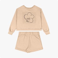 Conjunto Moletom Juvenil Kely Kety Blusão Estampa Cool e Short
