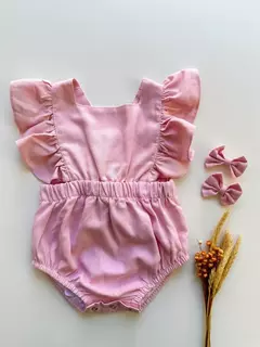 Body bombom rosa bebê