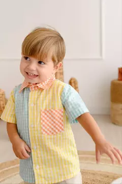 Camisa arco íris vichy