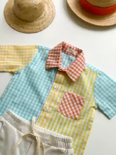 Camisa arco íris vichy - Fantástico mundo
