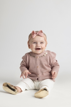 Conjunto tricô bebe menina flores
