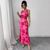 European And American Printed Sleeveless Straight Temperament Dress