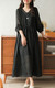 Three-quarter Sleeve Artistic Style Lace-up Dress Long V-neck Comely - loja online