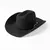 Belt Buckle Wide Brim Curling Wool Cowboy Hat na internet