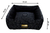 Cama Quadrada para Cachorro ou Gato Luppet Luxo Preto Poa
