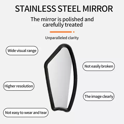 ThinkRider Bicicleta Ampla Gama Refletor de Visão Traseira Ajustável Esquerda