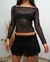 Falda corta de encaje con detalle de short - comprar online