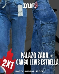 2x1 PALAZO ZARA + CARGO ESTRELLA LEVIS