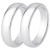 Par Aliança Prata Meia Cana 5mm - comprar online