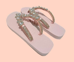 Chinelos Glam Cristal Rosé na internet