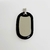 Chapa con Borde Negro con Grabado Personalizado - Acero Quirurgico - comprar online