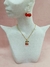 Aros Cerezas con Hojas Blancas - Acero Blanco - Joyeria Daniela