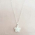 Gargantilla Antiestres Flor de Loto Blanca - Acero Blanco - Joyeria Daniela