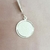Chapa Circular con Borde con Grabado Personalizado - Plata - Joyeria Daniela