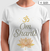 Camiseta Algodão Peruano Feminina Om Shanti - O Som Primordial - Garimpo Cósmico