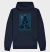 Moletom Hoodie Shiva Consciência Azul – Arte Minimalista com Tridente e Cinzas Sagradas - Garimpo Cósmico