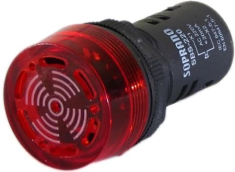 SINALEIRO LUMINOSO E SONORO 220VCA - BUZZER