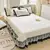 Bonenjoy Colcha Estilo Floral Roupa de cama Renda Capa de Cama acolchoado Lenço