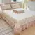 Bonenjoy Colcha Estilo Floral Roupa de cama Renda Capa de Cama acolchoado Lenço - loja online