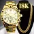 Imagem do Kit Relógio Masculino + Corrente Banhada Ouro 18K