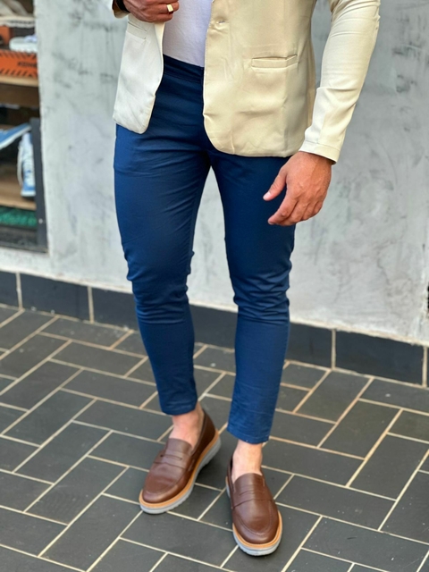 Calça Alfaiataria - Azul marinho - comprar online