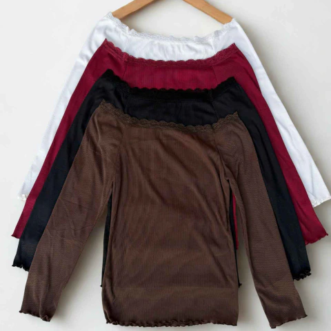 Remeras básicas Morley con detalles de Encaje Ann - comprar online