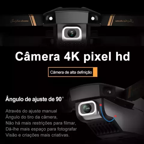 4drc v4 rc zangão 4k 1080p hd câmera grande angular wifi fpv câmera dupla dob